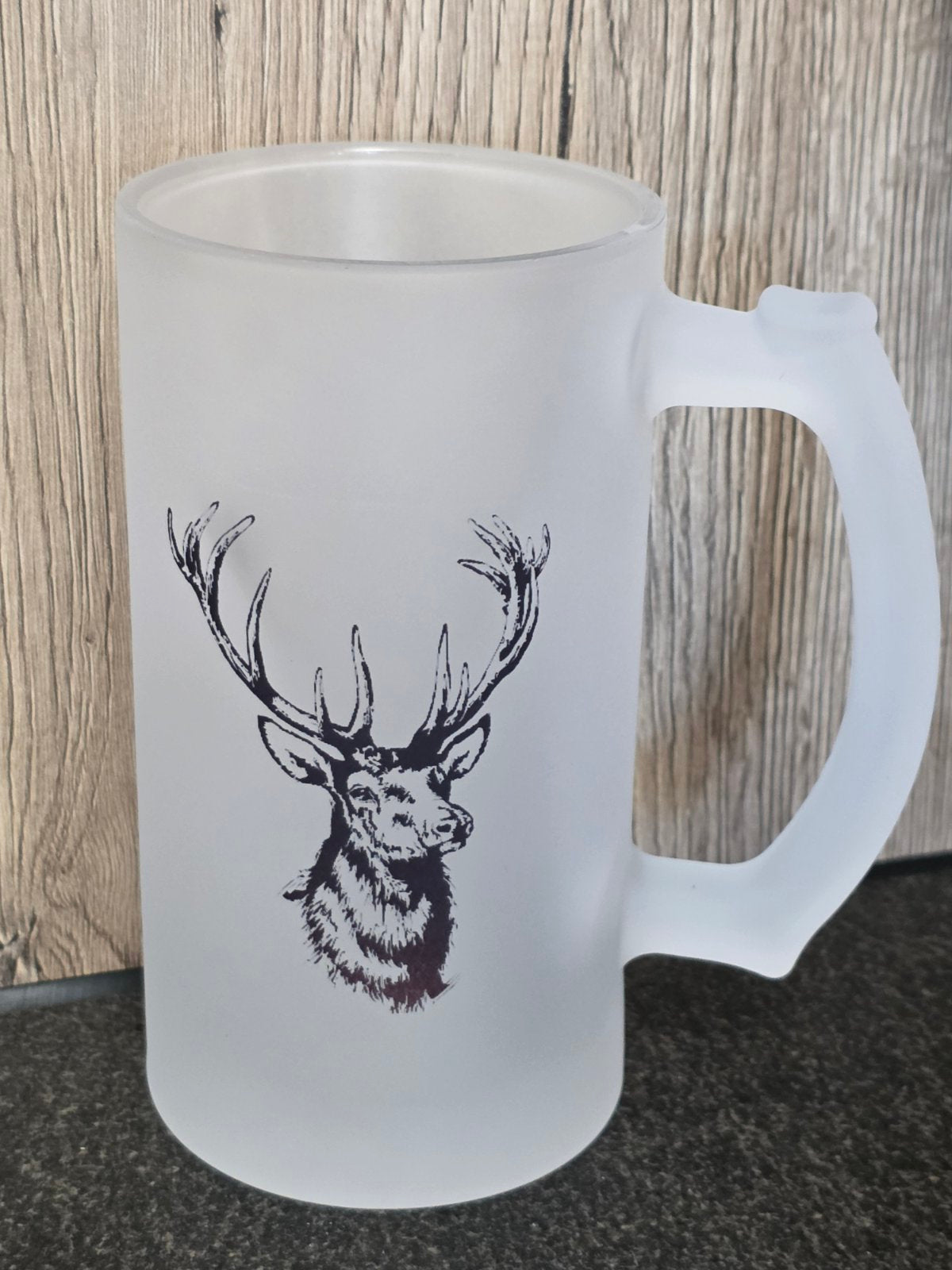 Glasbierkrug Milchglas