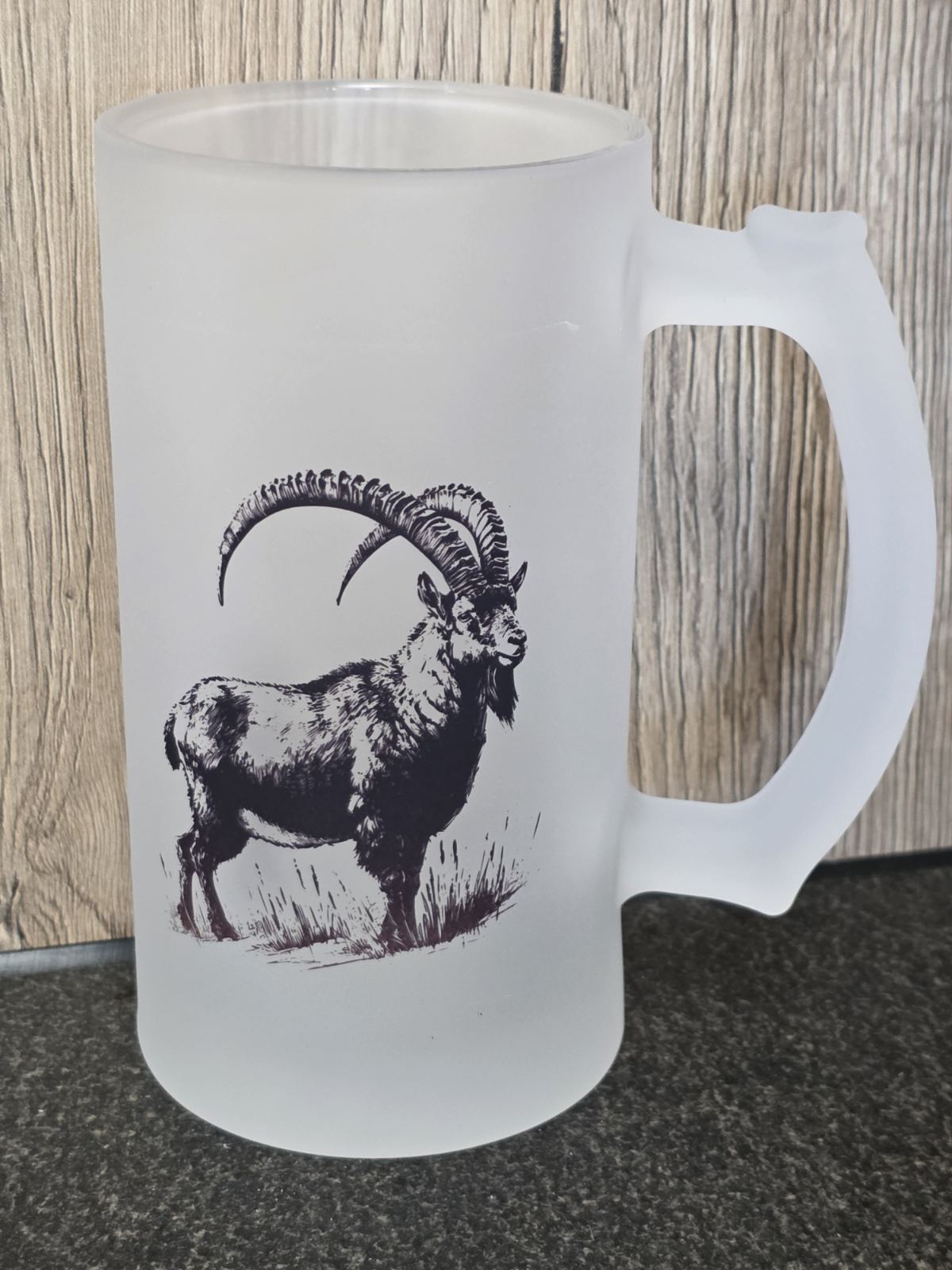 Glasbierkrug Milchglas