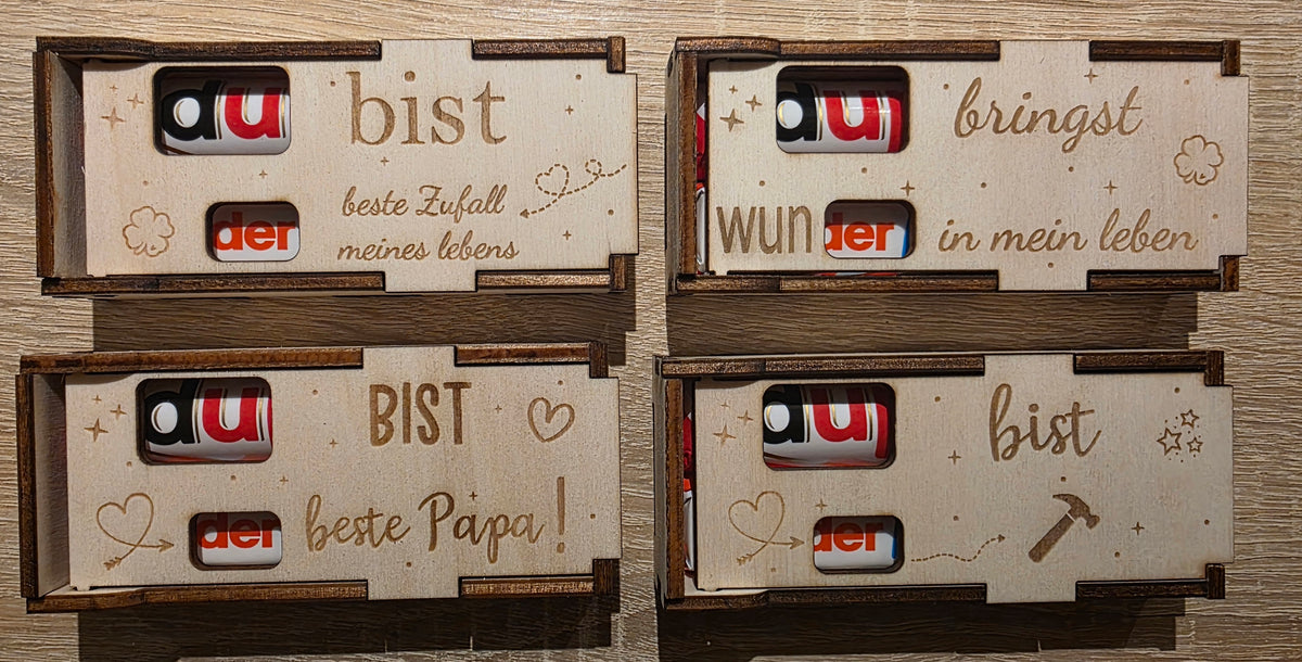 Du Boxen mit verschiedenen Sprüchen