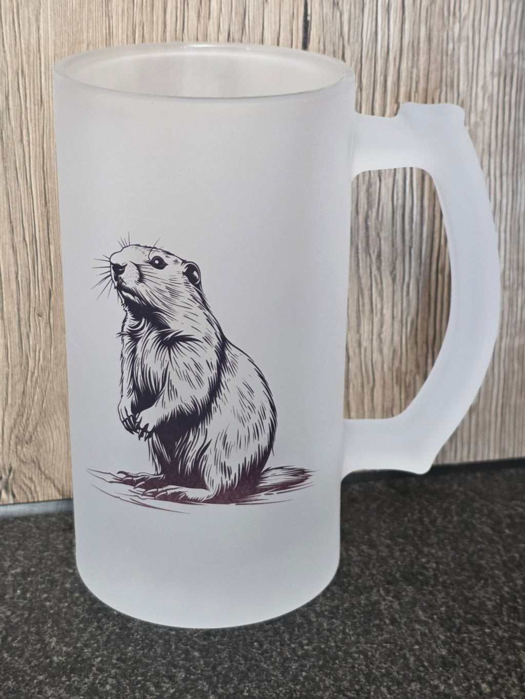 Glasbierkrug Milchglas