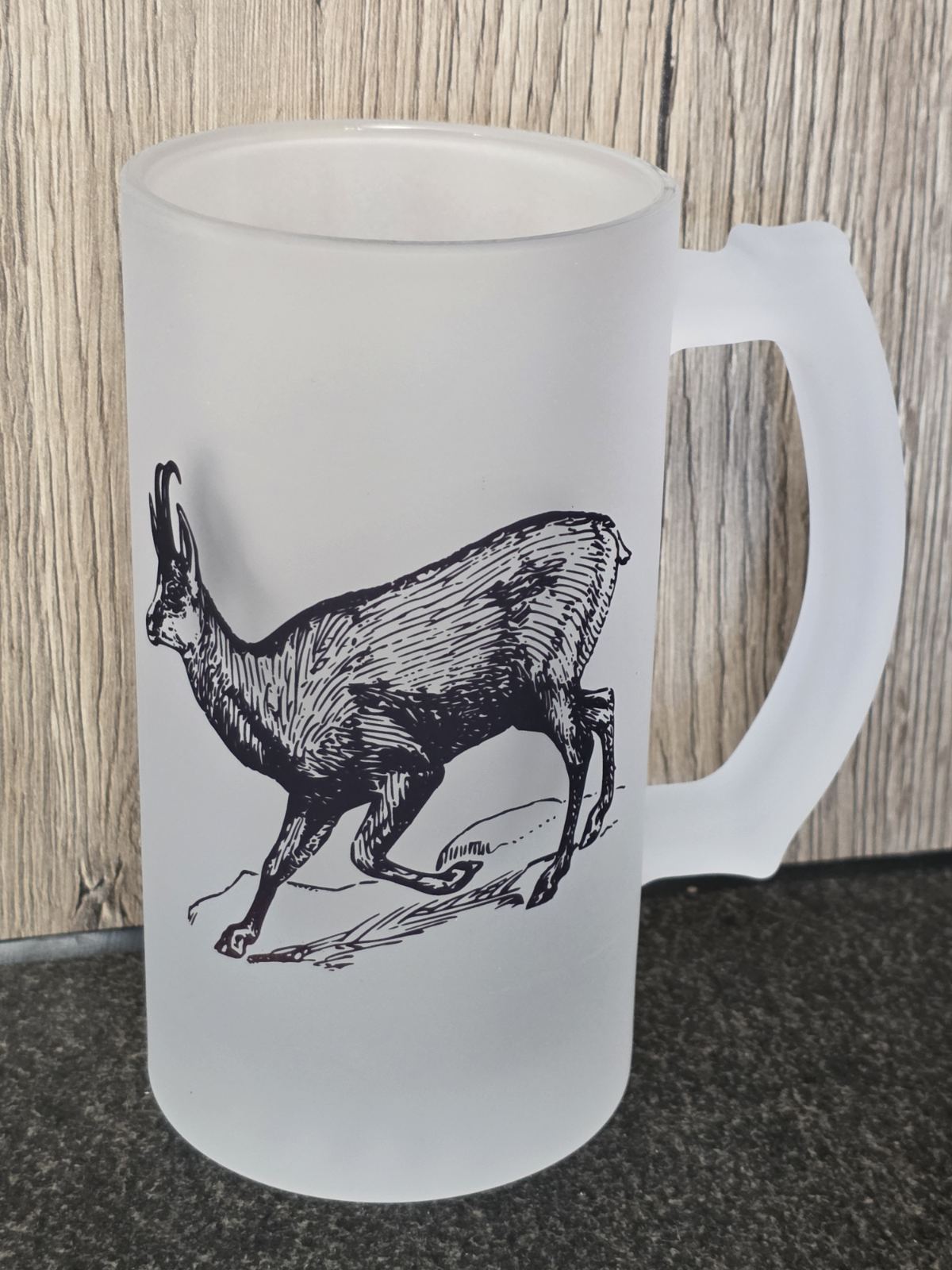 Glasbierkrug Milchglas